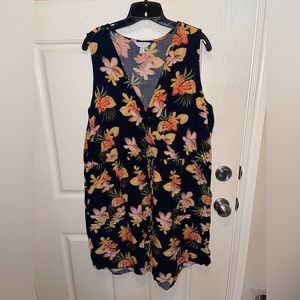 Time and Tru Navy Floral Print Dress